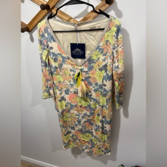 OKY ^ COKY - Colorful Floral Dress with Tassel Detail- Spanish Designer - Picture 1 of 11